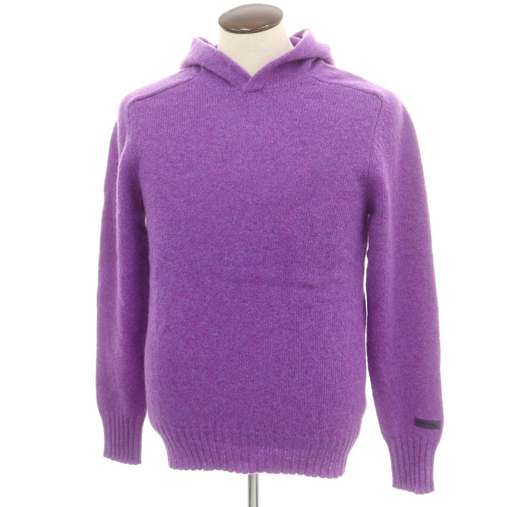 【新品】ドッピアアー DOPPIAA AAURELIO ウール プルオーバー ニット パーカー パープル【 50 】【 状態ランクN 】【 メンズ 】