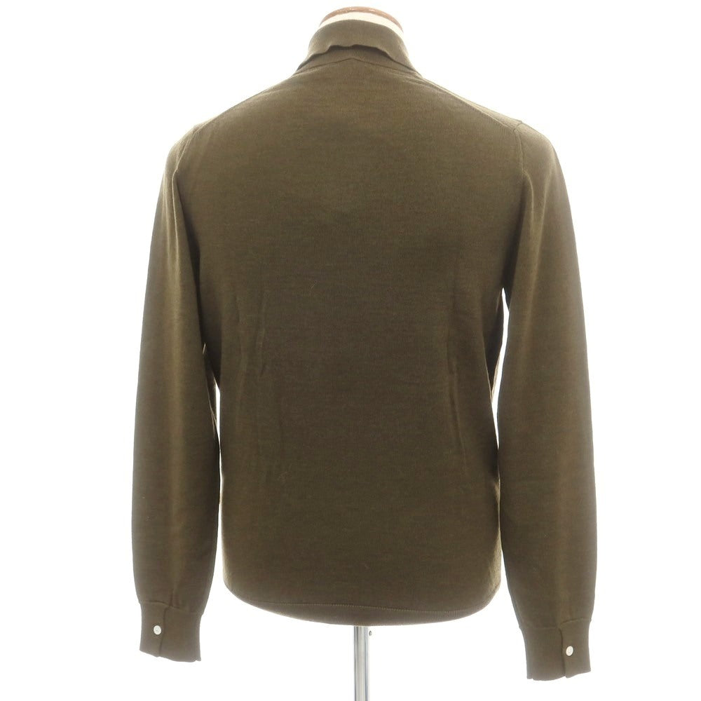 【新品】ドッピアアー DOPPIAA AARIC ハイゲージ ウール 長袖 ポロニット オリーブ【 48 】【 状態ランクN 】【 メンズ 】
