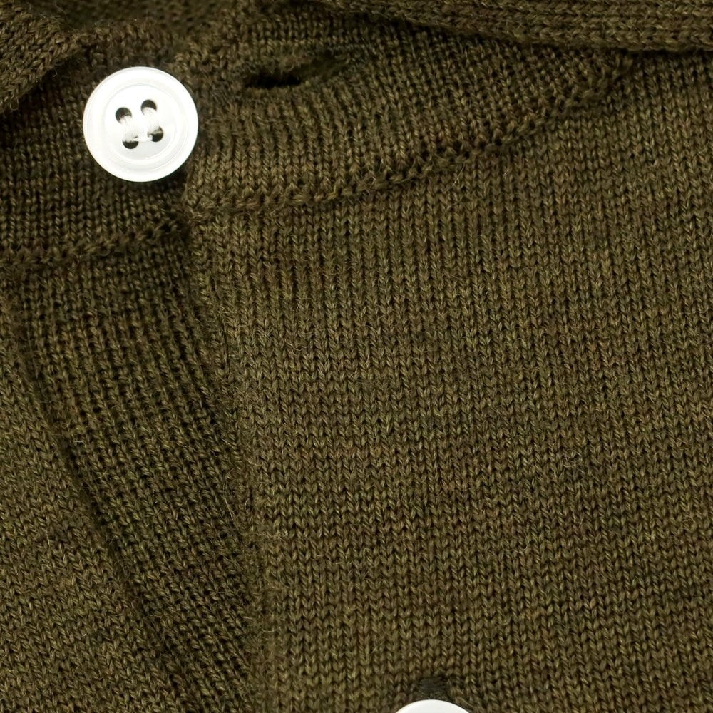 【新品】ドッピアアー DOPPIAA AARIC ハイゲージ ウール 長袖 ポロニット オリーブ【 48 】【 状態ランクN 】【 メンズ 】