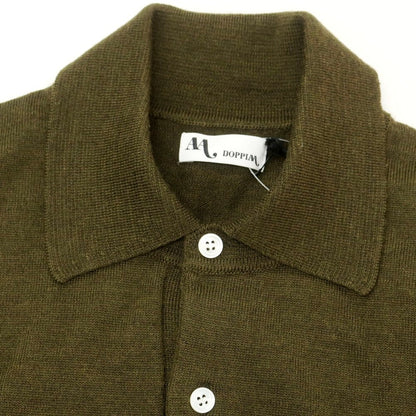 【新品】ドッピアアー DOPPIAA AARIC ハイゲージ ウール 長袖 ポロニット オリーブ【 48 】【 状態ランクN 】【 メンズ 】