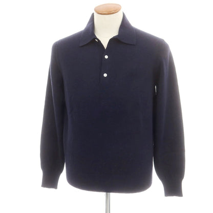 【新品】ドッピアアー DOPPIAA AARIC ウールナイロン 長袖 ポロニット ネイビー【 48 】【 状態ランクN 】【 メンズ 】