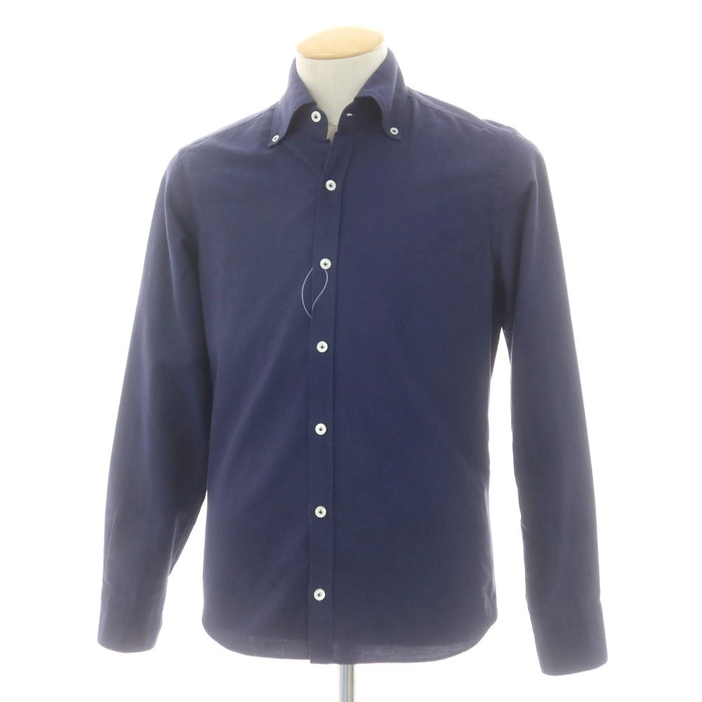 【中古】ジャンネット giannetto コットン系 ボタンダウン カジュアルシャツ ネイビー【 XS 】【 状態ランクB 】【 メンズ 】