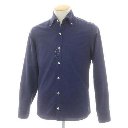 【中古】ジャンネット giannetto コットン系 ボタンダウン カジュアルシャツ ネイビー【 XS 】【 状態ランクB 】【 メンズ 】