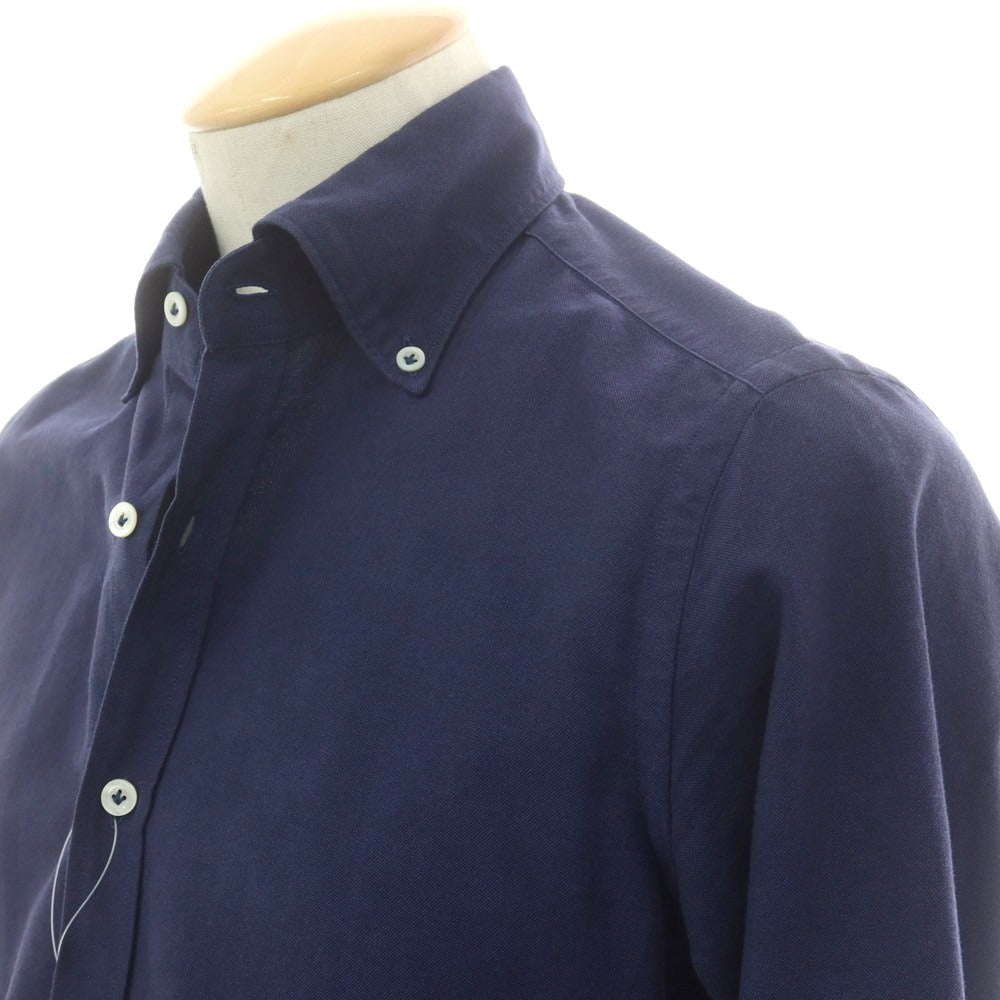 【中古】ジャンネット giannetto コットン系 ボタンダウン カジュアルシャツ ネイビー【 XS 】【 状態ランクB 】【 メンズ 】