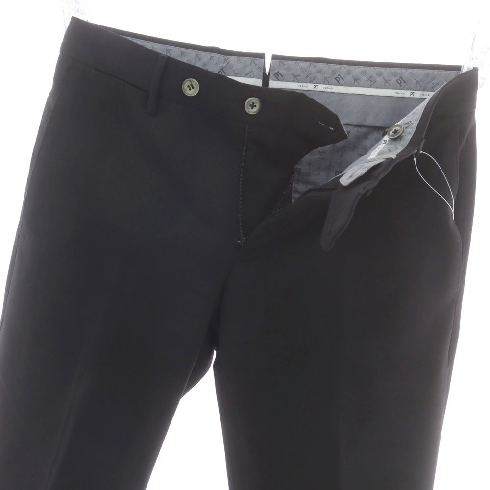 【中古】ピーティートリノ PT TORINO TECHNO WASHABLE WOOL ストレッチ ポリエステルウール ドレススラックスパンツ ブラック【 44 】【 状態ランクC 】【 メンズ 】