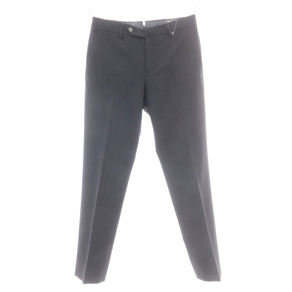 【中古】ピーティートリノ PT TORINO TECHNO WASHABLE WOOL ストレッチ ポリエステルウール ドレススラックスパンツ ダークグレー【 44 】【 状態ランクC 】【 メンズ 】