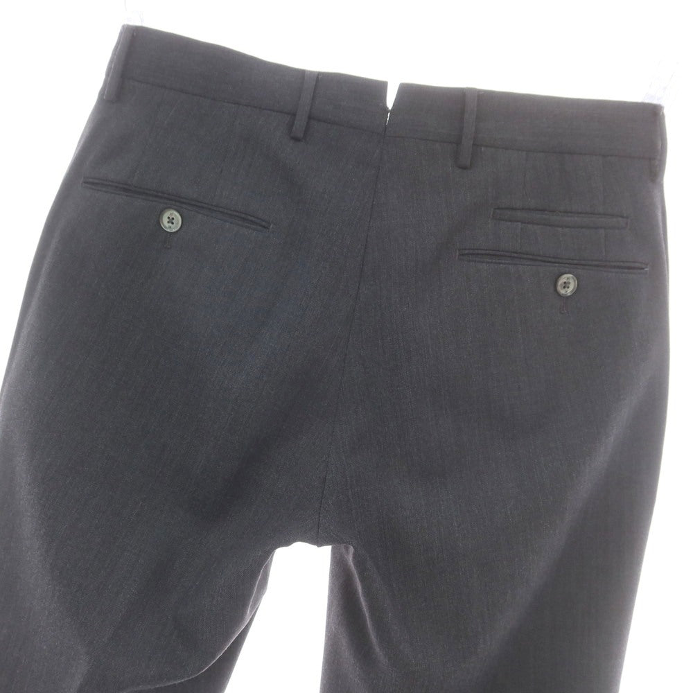 【中古】ピーティートリノ PT TORINO TECHNO WASHABLE WOOL ストレッチ ポリエステルウール ドレススラックスパンツ ダークグレー【 44 】【 状態ランクC 】【 メンズ 】