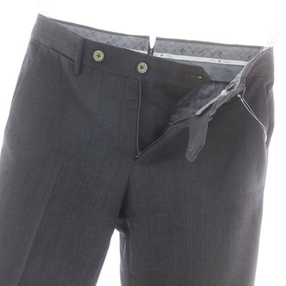 【中古】ピーティートリノ PT TORINO TECHNO WASHABLE WOOL ストレッチ ポリエステルウール ドレススラックスパンツ ダークグレー【 44 】【 状態ランクC 】【 メンズ 】