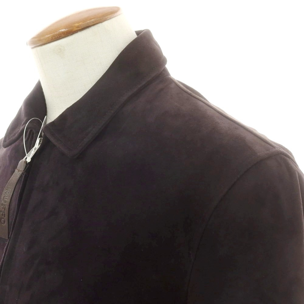 【中古】ルッフォ RUFFO ゴートスエード スイングトップ ブルゾン パープルブラック【 48 】【 状態ランクB 】【 メンズ 】