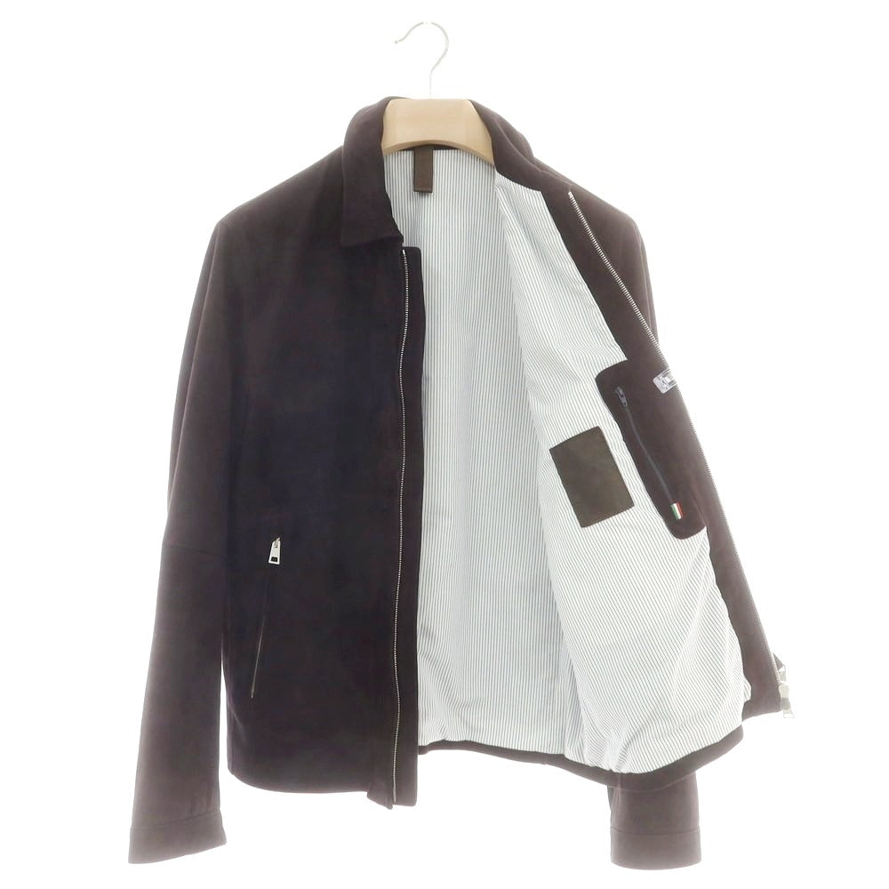 【中古】ルッフォ RUFFO ゴートスエード スイングトップ ブルゾン パープルブラック【 48 】【 状態ランクB 】【 メンズ 】