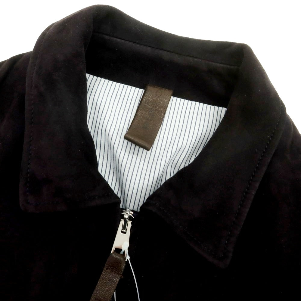 【中古】ルッフォ RUFFO ゴートスエード スイングトップ ブルゾン パープルブラック【 48 】【 状態ランクB 】【 メンズ 】