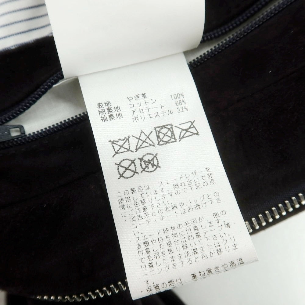 【中古】ルッフォ RUFFO ゴートスエード スイングトップ ブルゾン パープルブラック【 48 】【 状態ランクB 】【 メンズ 】