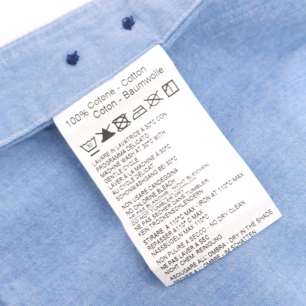 【中古】オリアン ORIAN コットン セミワイドカラー カジュアルシャツ ブルー【 40 】【 状態ランクB 】【 メンズ 】