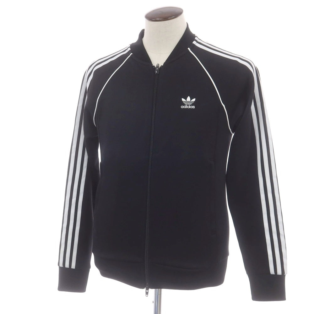 【中古】アディダス adidas ポリエステルコットン ダブルジップ トラックジャケット ジャージ ブラック【 JPN L 】【 状態ランクB 】【 メンズ 】