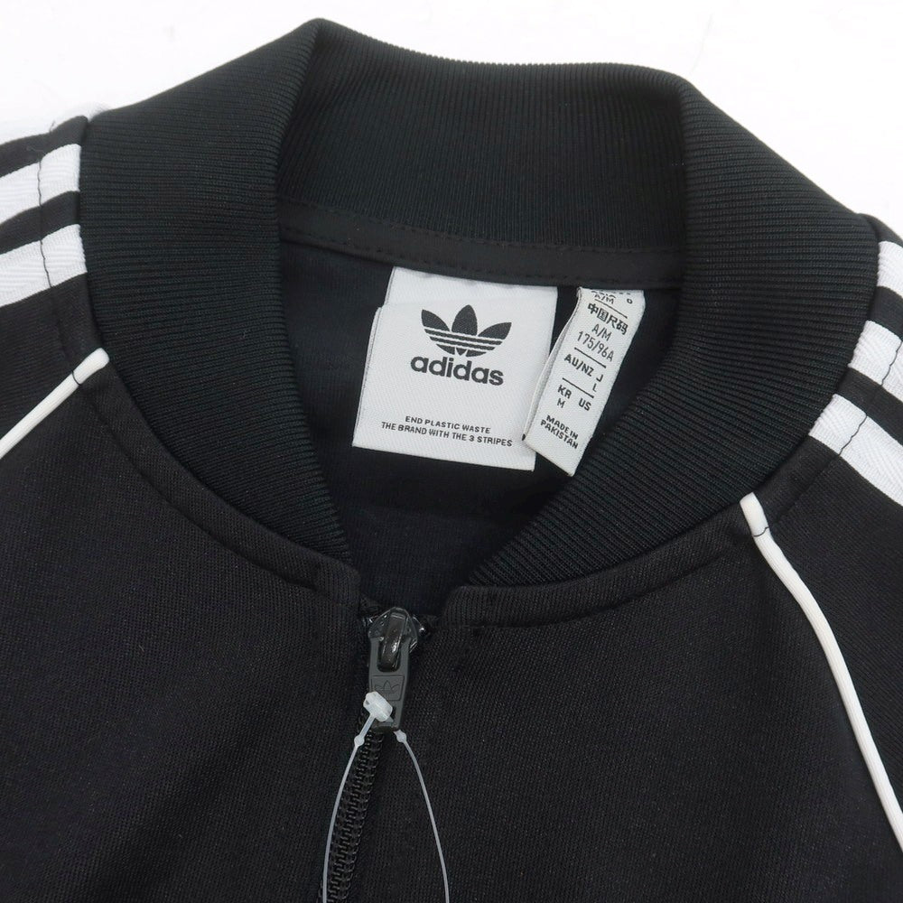 【中古】アディダス adidas ポリエステルコットン ダブルジップ トラックジャケット ジャージ ブラック【 JPN L 】【 状態ランクB 】【 メンズ 】