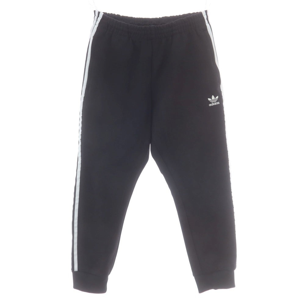 【中古】アディダス adidas ポリエステルコットン トラックパンツ ブラックxホワイト【 JPN XL 】【 状態ランクB 】【 メンズ 】