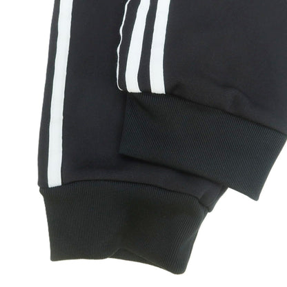 【中古】アディダス adidas ポリエステルコットン トラックパンツ ブラックxホワイト【 JPN XL 】【 状態ランクB 】【 メンズ 】