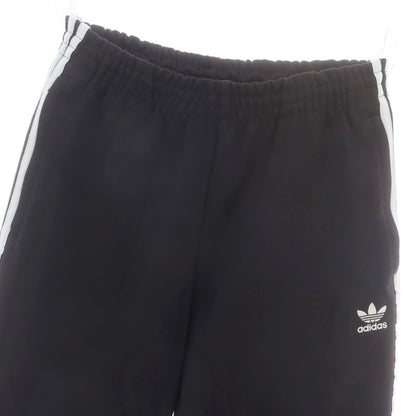 【中古】アディダス adidas ポリエステルコットン トラックパンツ ブラックxホワイト【 JPN XL 】【 状態ランクB 】【 メンズ 】