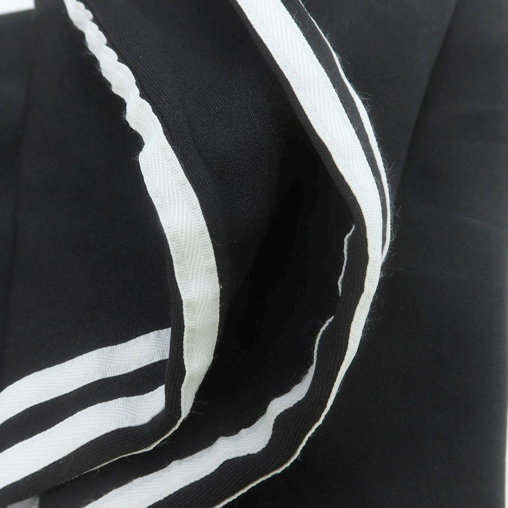 【中古】アディダス adidas ポリエステルコットン トラックパンツ ブラックxホワイト【 JPN XL 】【 状態ランクB 】【 メンズ 】