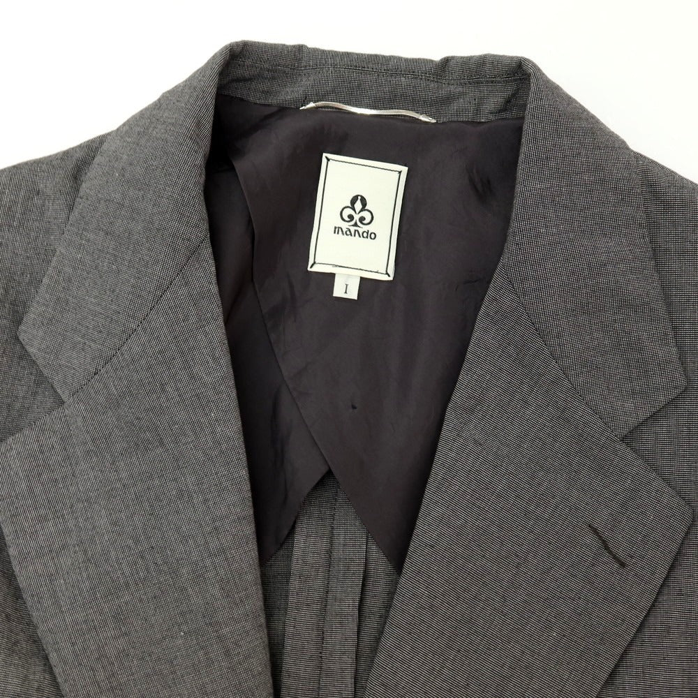 【中古】マンド Mando ポリエステルレーヨン 2つボタンスーツ セットアップ グレー【サイズ1】【 状態ランクB 】【 メンズ 】