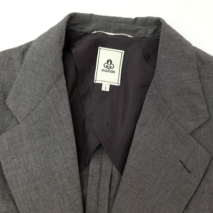 【中古】マンド Mando ポリエステルレーヨン 2つボタンスーツ セットアップ グレー【サイズ1】【 状態ランクB 】【 メンズ 】