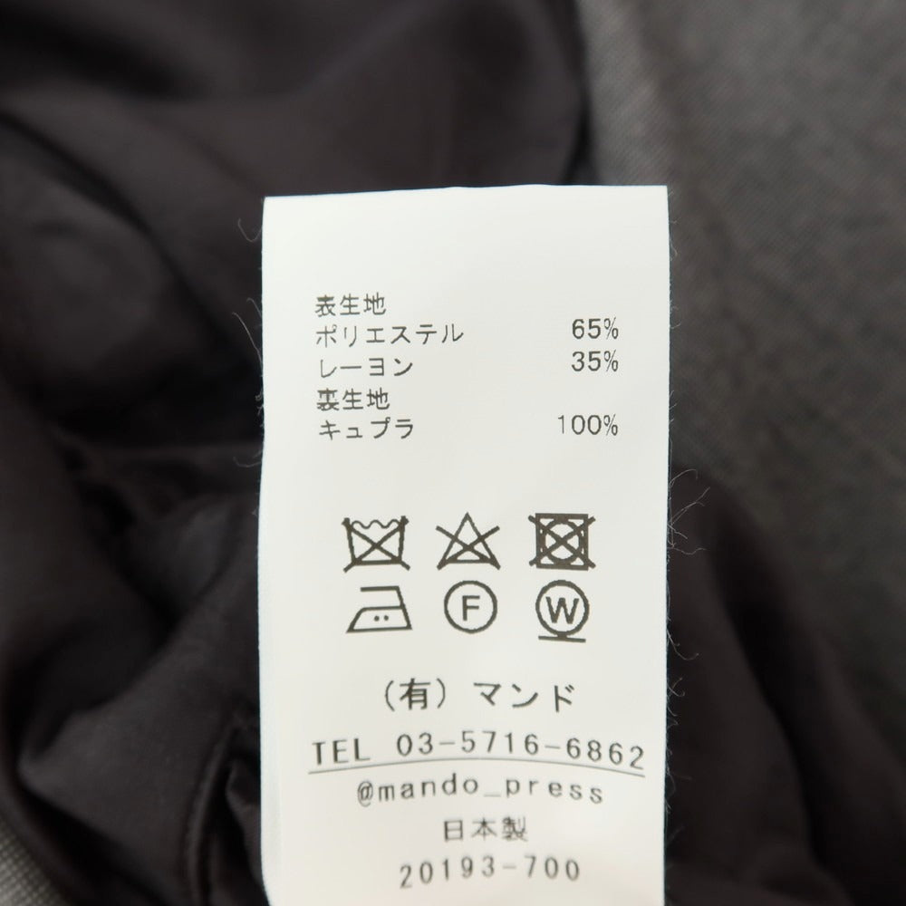 【中古】マンド Mando ポリエステルレーヨン 2つボタンスーツ セットアップ グレー【サイズ1】【 状態ランクB 】【 メンズ 】