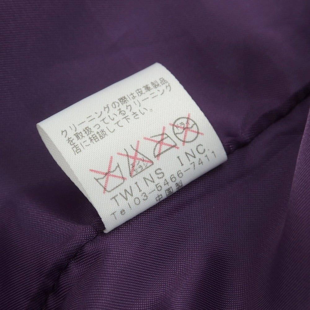 【中古】アコースティック Acoustic ラムレザー ジップアップブルゾン パープル【 M 】【 状態ランクD 】【 メンズ 】