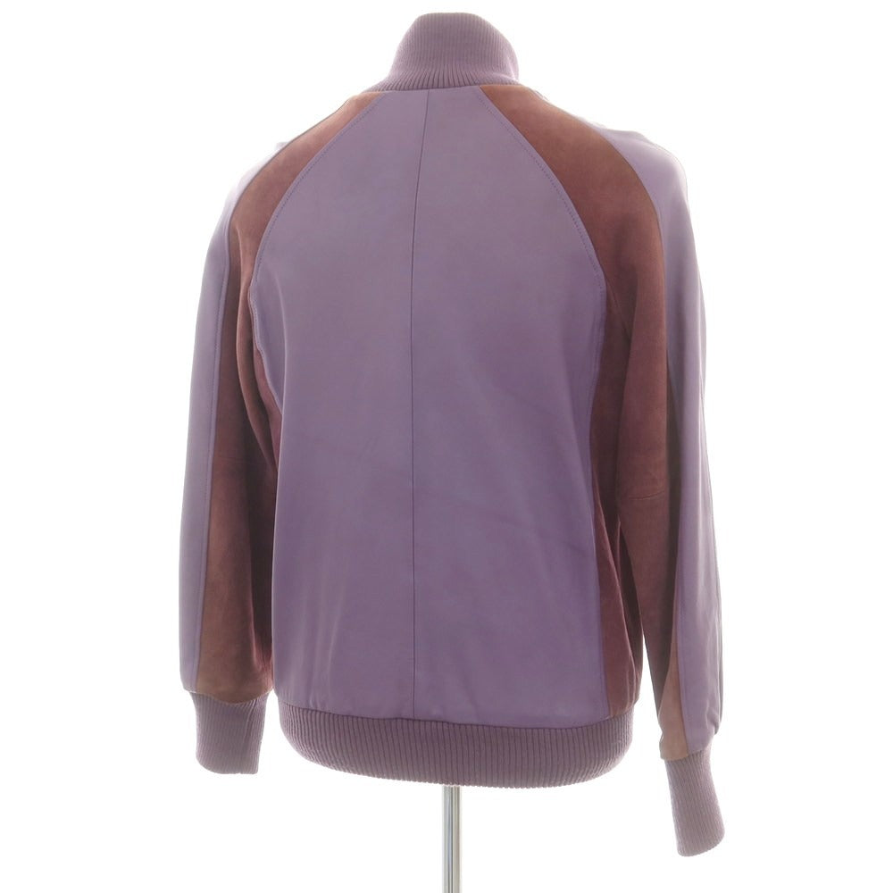 【中古】アコースティック Acoustic ラムレザー ジップアップブルゾン パープル【 M 】【 状態ランクD 】【 メンズ 】