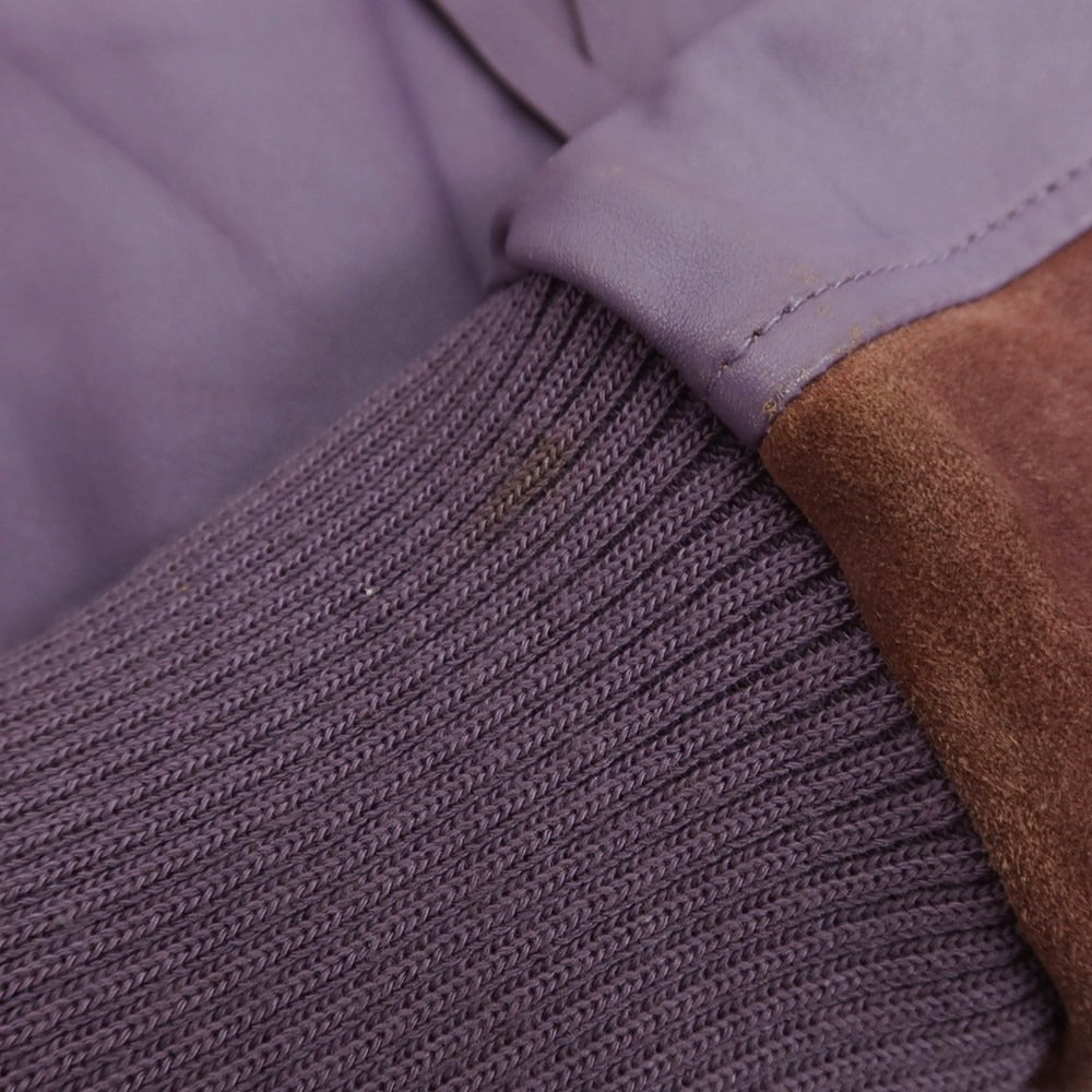 【中古】アコースティック Acoustic ラムレザー ジップアップブルゾン パープル【 M 】【 状態ランクD 】【 メンズ 】