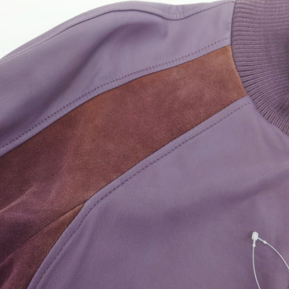 【中古】アコースティック Acoustic ラムレザー ジップアップブルゾン パープル【 M 】【 状態ランクD 】【 メンズ 】