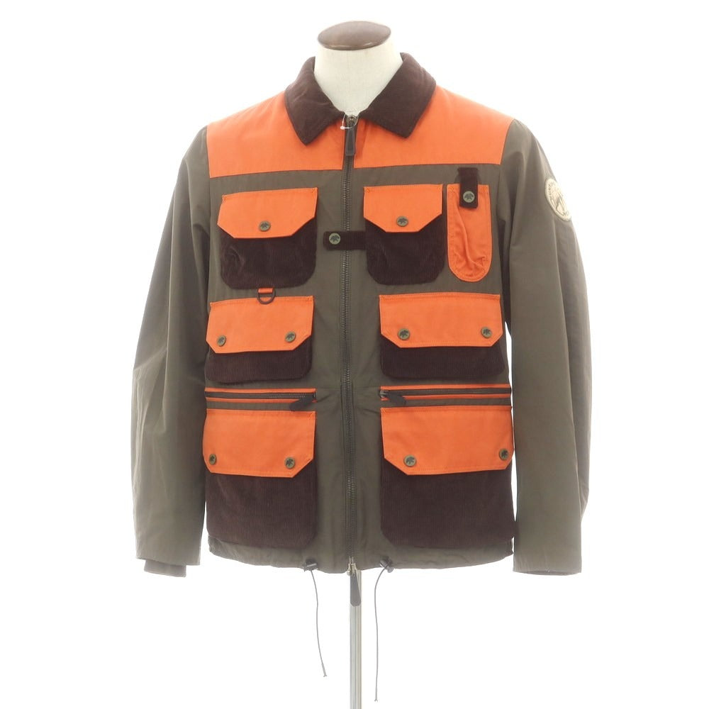 【中古】ハンティングワールド HUNTING WORLD ポリエステルコットン ハンティングジャケット オリーブxオレンジ【 サイズL 】【 状態ランクB 】【 メンズ 】 [BPD]