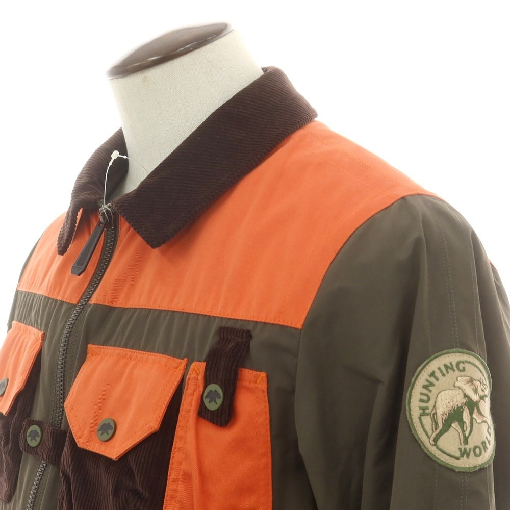 【中古】ハンティングワールド HUNTING WORLD ポリエステルコットン ハンティングジャケット オリーブxオレンジ【 L 】【 状態ランクB 】【 メンズ 】