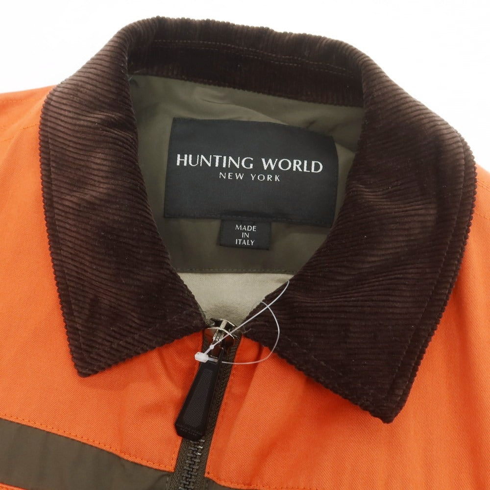 【中古】ハンティングワールド HUNTING WORLD ポリエステルコットン ハンティングジャケット オリーブxオレンジ【 サイズL 】【 状態ランクB 】【 メンズ 】 [BPD]