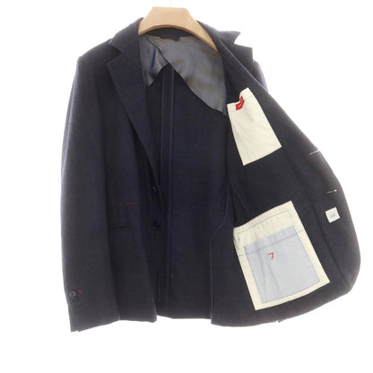 【中古】グイード ディ リッチョ GUIDO DI RICCIO ウール カジュアルジャケット ネイビー【 46 】【 状態ランクC 】【 メンズ 】