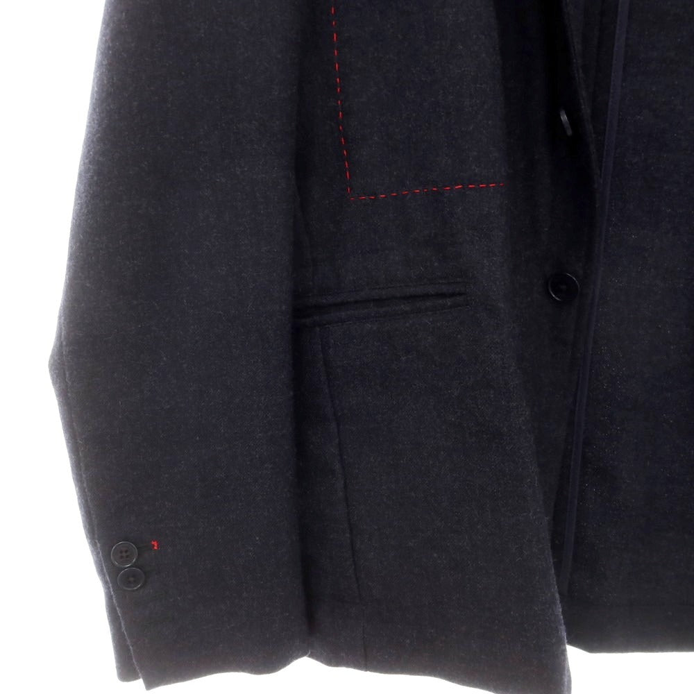 【中古】グイード ディ リッチョ GUIDO DI RICCIO ウール カジュアルジャケット ネイビー【 46 】【 状態ランクC 】【 メンズ 】