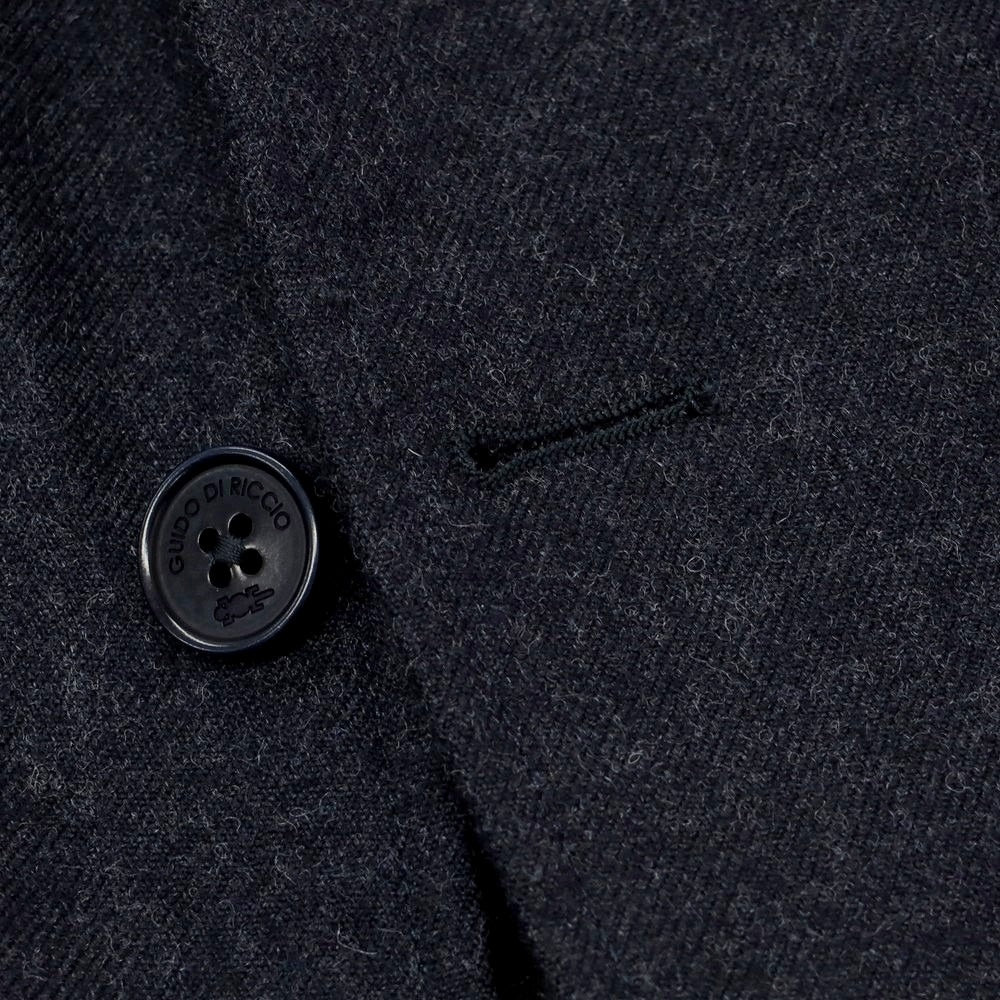 【中古】グイード ディ リッチョ GUIDO DI RICCIO ウール カジュアルジャケット ネイビー【 46 】【 状態ランクC 】【 メンズ 】