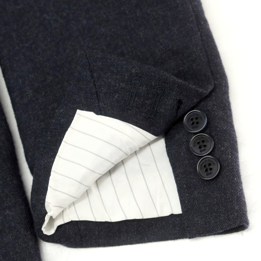 【中古】グイード ディ リッチョ GUIDO DI RICCIO ウール カジュアルジャケット ネイビー【 46 】【 状態ランクC 】【 メンズ 】