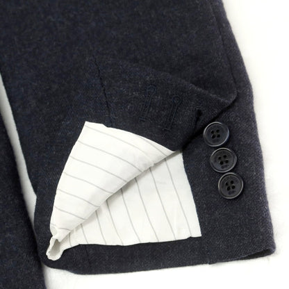 【中古】グイード ディ リッチョ GUIDO DI RICCIO ウール カジュアルジャケット ネイビー【 46 】【 状態ランクC 】【 メンズ 】