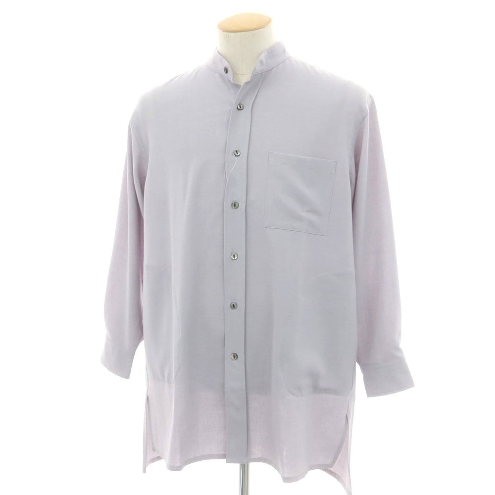 【中古】ザスタイリストジャパン The Stylist Japan ポリエステル スタンドカラー カジュアルシャツ ライトグレー【 S 】【 状態ランクB 】【 メンズ 】