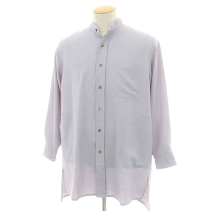 【中古】ザスタイリストジャパン The Stylist Japan ポリエステル スタンドカラー カジュアルシャツ ライトグレー【 S 】【 状態ランクB 】【 メンズ 】