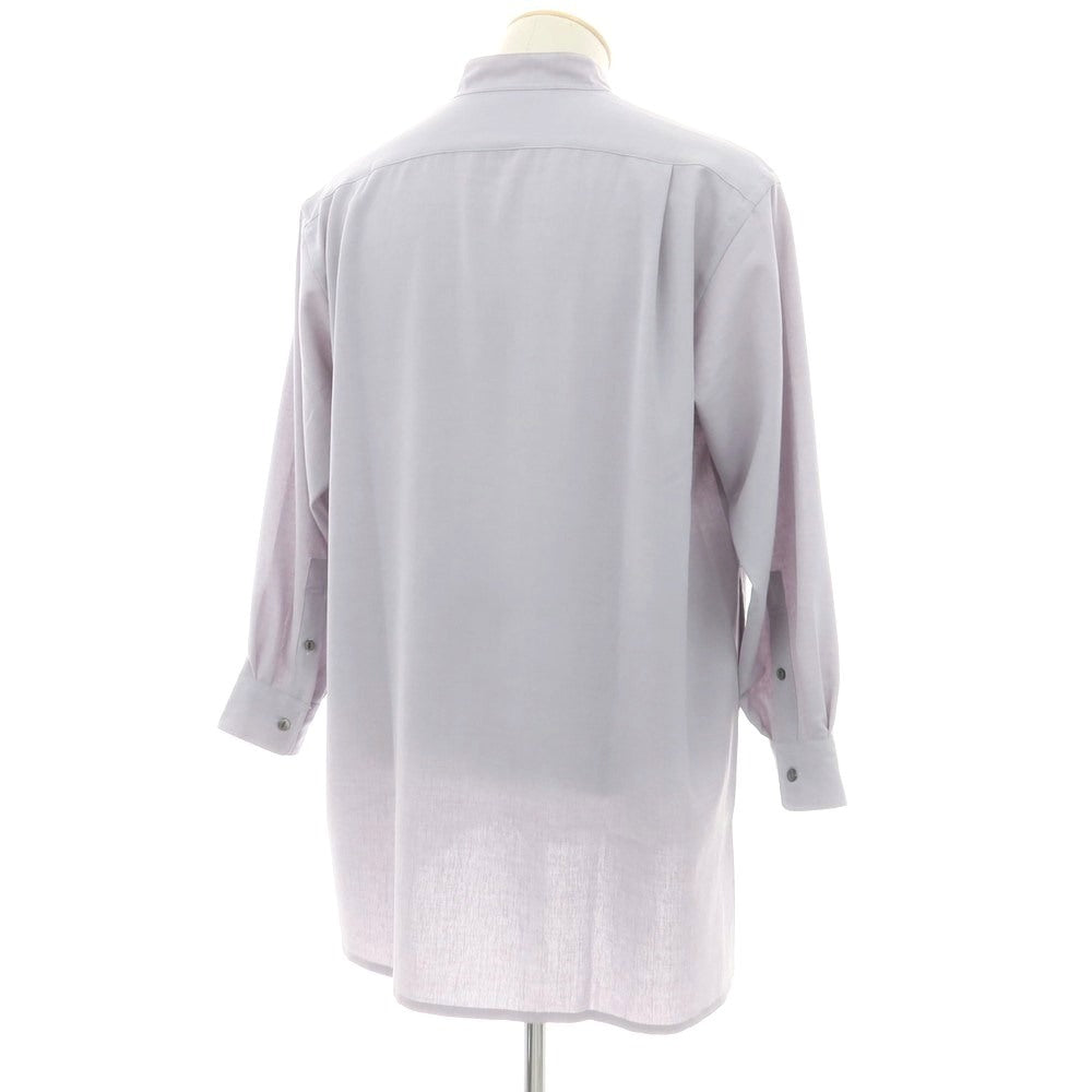 【中古】ザスタイリストジャパン The Stylist Japan ポリエステル スタンドカラー カジュアルシャツ ライトグレー【 S 】【 状態ランクB 】【 メンズ 】