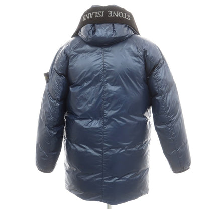 【中古】ストーンアイランド STONE ISLAND PERTEX ナイロン フーデッド ダウンコート ネイビーブルー【 M 】【 状態ランクC 】【 メンズ 】