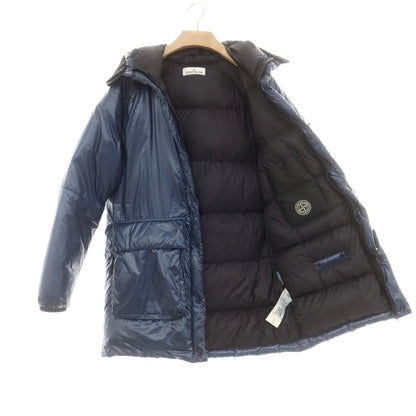 【中古】ストーンアイランド STONE ISLAND PERTEX ナイロン フーデッド ダウンコート ネイビーブルー【 M 】【 状態ランクC 】【 メンズ 】