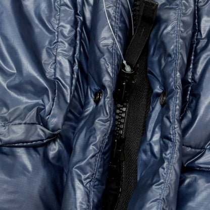 【中古】ストーンアイランド STONE ISLAND PERTEX ナイロン フーデッド ダウンコート ネイビーブルー【 M 】【 状態ランクC 】【 メンズ 】