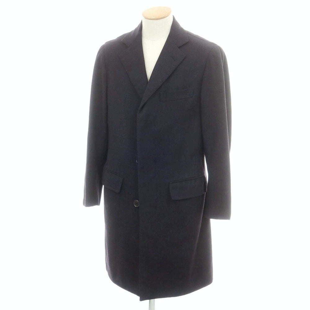 【中古】サルトリアパルマ Sartoria Parma BEAMS F別注 ウール チェスターフィールドコート ダークネイビー【 44 】【 状態ランクB 】【 メンズ 】