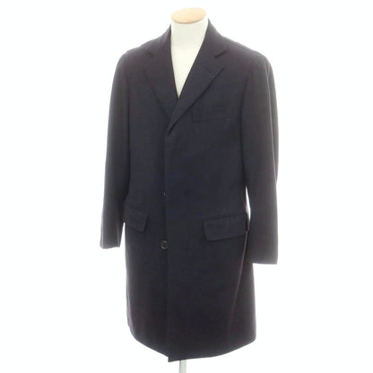 【中古】サルトリアパルマ Sartoria Parma BEAMS F別注 ウール チェスターフィールドコート ダークネイビー【 44 】【 状態ランクB 】【 メンズ 】