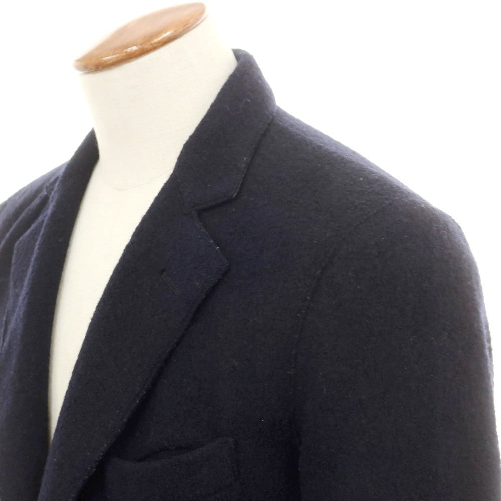 【中古】サルトリア フェスタ SARTORIA FESTA ウール チェスターフィールドコート ダークネイビー【 46 】【 状態ランクC 】【 メンズ 】