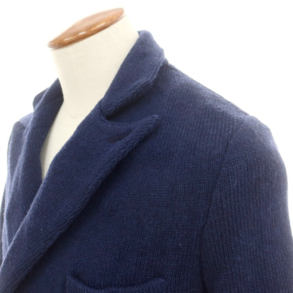 【中古】マックリッチ McRitchie ウール ニット ダブルブレストコート ライトネイビー【 46 】【 状態ランクC 】【 メンズ 】