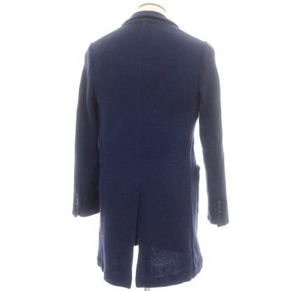 【中古】マックリッチ McRitchie ウール ニット ダブルブレストコート ライトネイビー【 46 】【 状態ランクC 】【 メンズ 】