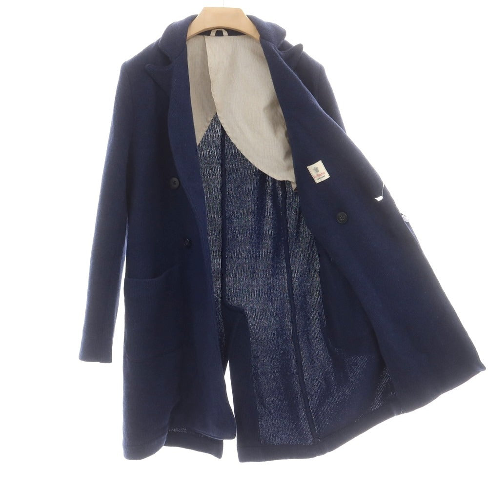【中古】マックリッチ McRitchie ウール ニット ダブルブレストコート ライトネイビー【サイズ46】【 状態ランクC 】【 メンズ 】[DPD]